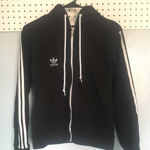 Adidas cotton hoodie w/drawstring